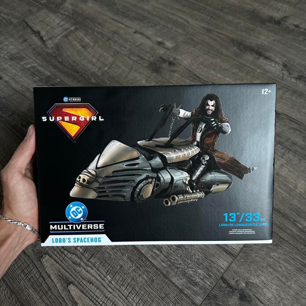 2026 DC McFarlane Supergirl Lobos Spacehog Vehicle Bike Toy Collectible